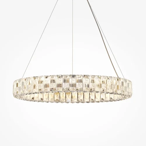 Люстра подвесная LED Castello MOD335PL-L30CH3K Maytoni прозрачная на 1 лампу, основание хром в стиле современный кольца фото 4