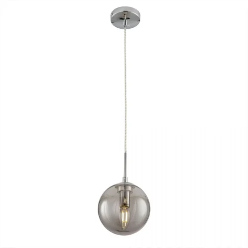 Светильник подвесной Томми CL102010 Citilux серый 1 лампа, основание хром в стиле современный шар