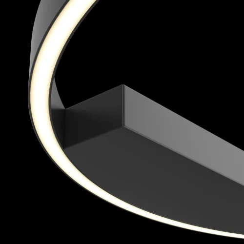 Светильник потолочный LED Rim MOD058CL-L35B4K Maytoni чёрный 1 лампа, основание чёрное в стиле минимализм хай-тек кольца фото 2