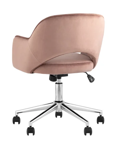 Кресло офисное Кларк, велюр, розовый УТ000025779 Stool Group, розовый/велюр, ножки/металл/хром, размеры - ****540*590 фото 4