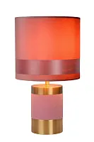 Настольная лампа Extravaganza Frizzle 10500/81/66 Lucide розовая 1 лампа, основание розовое металл в стиле винтаж современный 