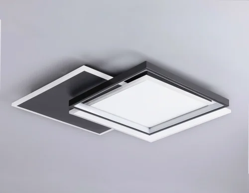 Светильник потолочный LED с пультом FA7723 Ambrella light белый чёрный 1 лампа, основание белое в стиле современный хай-тек с пультом фото 6