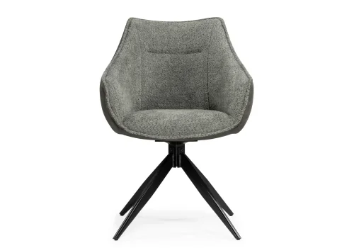 Стул на металлокаркасе Kansas gray / graphite gray / black 15834 Woodville, серый/велюр, ножки/металл/чёрный, размеры - ****610*620мм фото 2