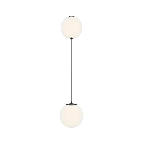 Светильник подвесной LED Twins MOD427PL-L20B3K Maytoni белый на 1 лампу, основание чёрное в стиле современный шар