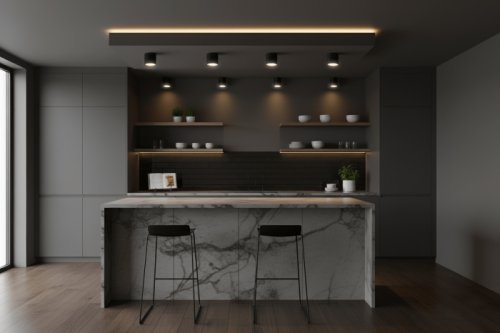 Светильник накладной CLT 073C BL Crystal Lux чёрный на 1 лампу, основание чёрное в стиле минимализм круглый фото 4