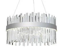 Люстра подвесная LED TR5009 Ambrella light прозрачная на 1 лампа, основание хром в стиле классический современный 