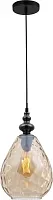 Светильник подвесной лофт Adela TL1171H-01AB Toplight янтарный 1 лампа, основание чёрное в стиле лофт современный выдувное