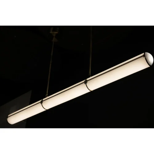 Светильник подвесной LED 0753CL-23AB Milosh Tendence белый 1 лампа, основание бронзовое в стиле современный линейный фото 7