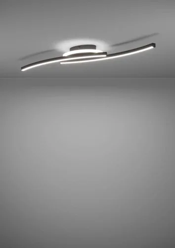 Светильник потолочный Lungolago 901218 Eglo чёрный на 1 лампу, основание чёрное в стиле современный хай-тек фото 7