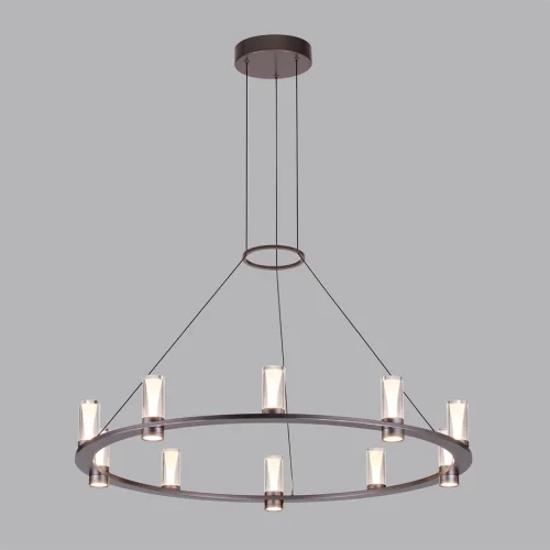 Люстра подвесная Defance 7143/70L Odeon Light прозрачная на 8 ламп, основание серое чёрное в стиле современный классический фото 4 Люстра подвесная Defance 7143/70L Odeon Light прозрачная на 8 ламп, основание серое чёрное в стиле современный классический фото 4