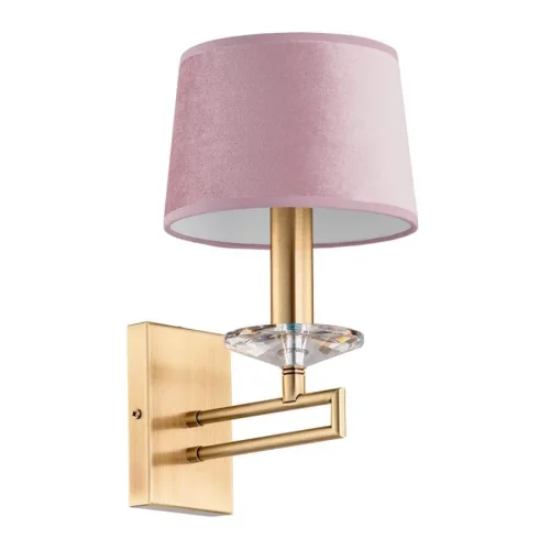 Бра Zola ZOL-K-1(P/A) Kutek розовый на 1 лампа, основание бронзовое в стиле американский 