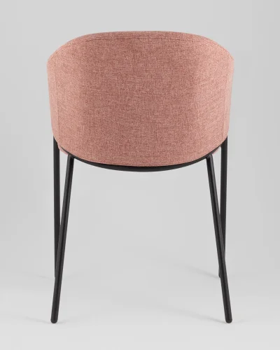 Стул обеденный Carmel, пыльно-розовый УТ000039557 Stool Group, розовый/шенилл, ножки/металл/чёрный, размеры - *790***540*600 фото 3