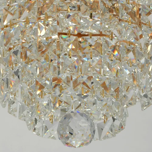 Люстра хрустальная Аделард 642011005 MW-Light прозрачная на 5 ламп, основание золотое в стиле классический  фото 4
