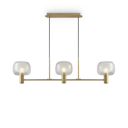 Светильник подвесной Vision MOD411PL-03G Maytoni прозрачный на 3 лампы, основание золотое в стиле современный фото 2