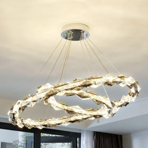 Люстра подвесная JENNIFER D40+60 219976-23 ImperiumLoft прозрачная на 2 лампы, основание хром в стиле современный минимализм фото 12 Люстра подвесная JENNIFER D40+60 219976-23 ImperiumLoft прозрачная на 2 лампы, основание хром в стиле современный минимализм фото 12