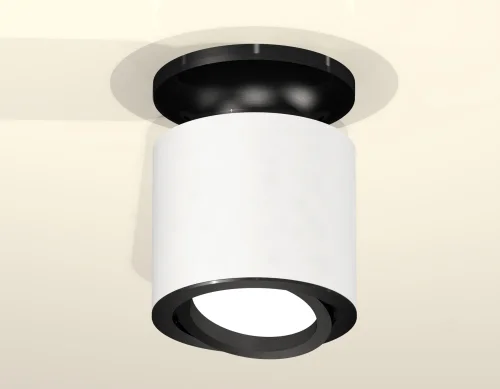 Светильник накладной XS7401081 Ambrella light белый 1 лампа, основание чёрное в стиле хай-тек современный круглый фото 4