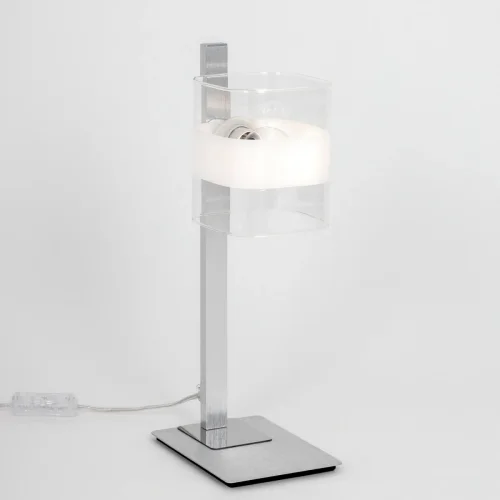 Настольная лампа Вирта CL139810 Citilux прозрачная 1 лампа, основание матовое хром металл в стиле современный  фото 3