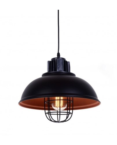 Светильник подвесной Fuko LDP 6859 BK Lumina Deco чёрный 1 лампа, основание чёрное в стиле лофт 