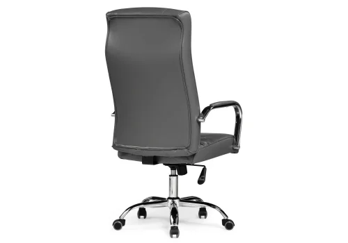 Компьютерное кресло Longer light gray 15263 Woodville, серый/искусственная кожа, ножки/металл/хром, размеры - *1280***600*660 фото 5