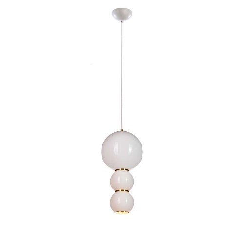 Светильник подвесной LED Pearls 5045-C LOFT IT белый 1 лампа, основание золотое в стиле арт-деко шар фото 2