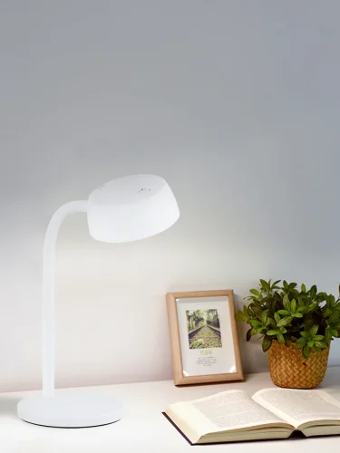 Настольная лампа LED Cabales 99334 Eglo белая 1 лампа, основание белое металл в стиле современный  фото 2