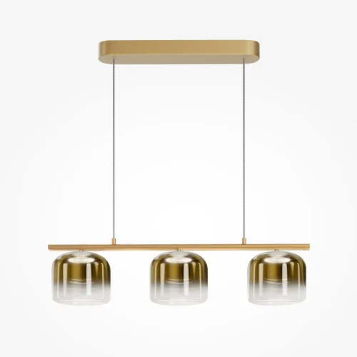 Светильник подвесной LED Spirito MOD286PL-L12G3K Maytoni золотой на 3 лампы, основание золотое в стиле современный линейный фото 3