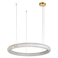 Светильник подвесной LED Oslo 10407/1000 LOFT IT белый на 1 лампу, основание бронзовое в стиле современный кольца