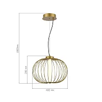 Светильник подвесной LED Slice SL6124.203.01 ST-Luce золотой на 1 лампу, основание золотое в стиле современный 
