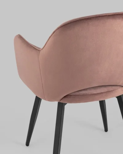 Стул Венера вращающийся, велюр пыльно-розовый NP УТ000037253 Stool Group, /, ножки//чёрный, размеры - *850***585*645 фото 4