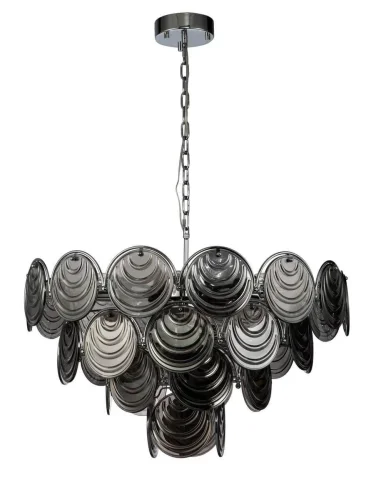 Люстра подвесная Notte V000056 Indigo чёрная на 13 ламп, основание хром в стиле арт-деко  фото 4
