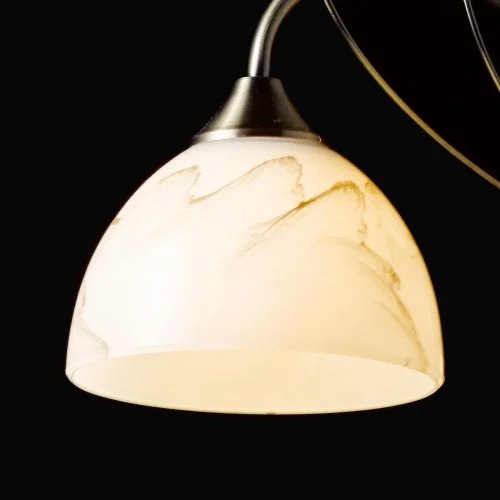 Люстра подвесная Ариадна 450019703 DeMarkt белая на 3 лампы, основание античное бронза в стиле классический  фото 4