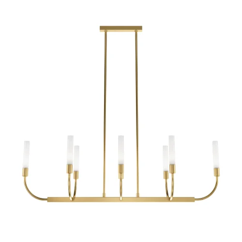 Люстра на штанге Deja Vu MOD423CL-08C Maytoni белая на 8 ламп, основание латунь в стиле 