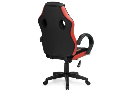 Компьютерное кресло Kard black / red 15247 Woodville, красный чёрный/искусственная кожа, ножки/пластик/чёрный, размеры - *1210***620*690 фото 6