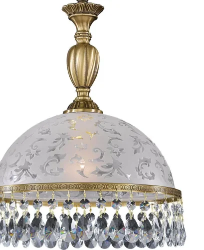 Светильник подвесной L 6200/28 Reccagni Angelo белый 1 лампа, основание античное бронза в стиле классический  фото 2