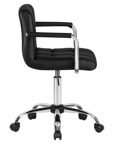 Офисное кресло набор 2 шт. SET-2 9400-LM TERRY, цвет чёрный Dobrin, /экокожа, ножки/металл/хром, размеры - 810*950***580*580 фото 4