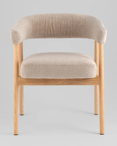 Стул обеденный Zubo с деревянными ножками, бежевый УТ000041730 Stool Group, /, ножки//, размеры - ***** фото 7
