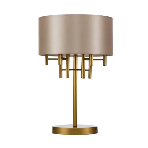 Настольная лампа Cosmo 2993-1T Favourite бежевая 1 лампа, основание латунь металл в стиле современный  фото 2