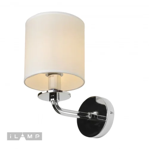 Бра Joy RM003/1W CR iLamp белый на 1 лампа, основание хром в стиле современный американский  фото 3