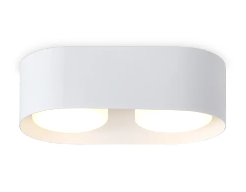 Светильник накладной TN70818 Ambrella light белый 2 лампы, основание белое в стиле современный хай-тек квадратный