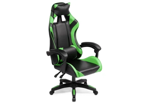 Кресло игровое Rodas black / green 15244 Woodville, зелёный/искусственная кожа, ножки/пластик/чёрный, размеры - *1310***670*600 фото 6