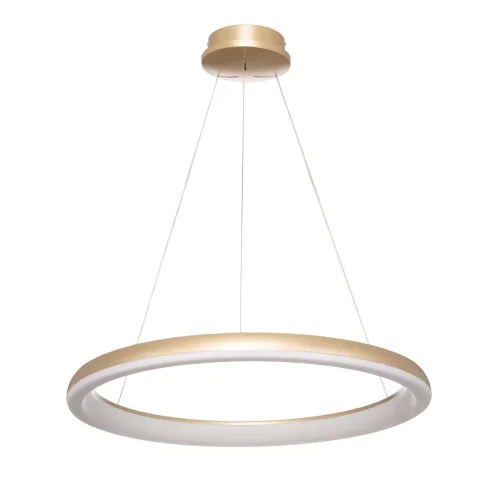 Люстра подвесная LED с пультом Юпитер CL730B092S Citilux белая на 1 лампу, основание матовое золото в стиле современный хай-тек кольца яндекс алиса с пультом фото 3