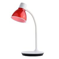 Настольная лампа LED Ракурс 631036201 DeMarkt красная 1 лампа, основание белое полимер в стиле современный 