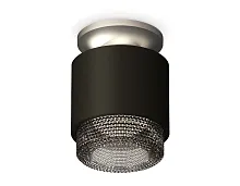 Светильник накладной Techno spot XS7511102 Ambrella light чёрный 1 лампа, основание серебряное в стиле хай-тек модерн круглый