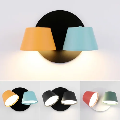 Бра PAIL 101884-26 ImperiumLoft жёлтый на 1 лампу, основание чёрное в стиле современный фото 3