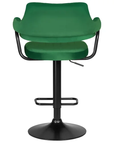 Стул барный  5019_BlackBase-LM CHARLY BLACK, цвет сиденья зеленый велюр (MJ9-88), цвет основания черный Dobrin, зелёный/велюр, ножки/металл/чёрный, размеры - 990*1200***610*540 фото 5