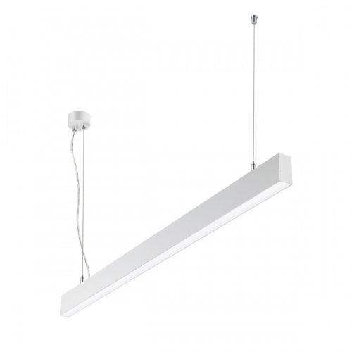 Светильник подвесной LED Iter 358877 Novotech белый 1 лампа, основание белое в стиле современный минимализм линейный
