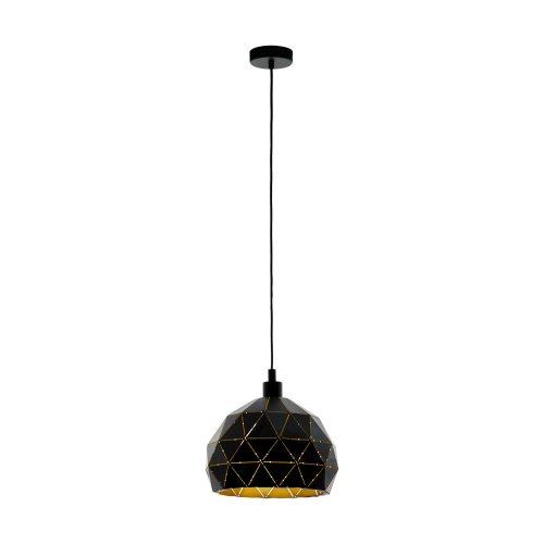 Светильник подвесной Roccaforte 97841 Eglo чёрный 1 лампа, основание чёрное в стиле современный 