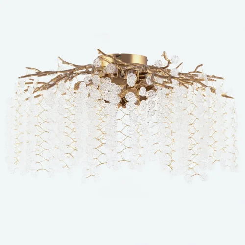 Люстра потолочная Милано-3 23312.850.7.G9.C IB Артемилано прозрачная на 7 ламп, основание бронзовое в стиле флористика современный ветви