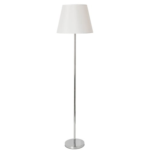 Торшер Elba A2581PN-1CC Arte Lamp  белый 1 лампа, основание хром в стиле современный
