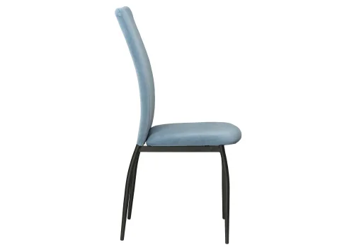 Стул Tod light blue / black 11870 Woodville, голубой/велюр, ножки/металл/чёрный, размеры - ****430*560 фото 2